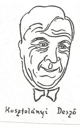 Dezső Kosztolányi - teckning av Karel Čapek.